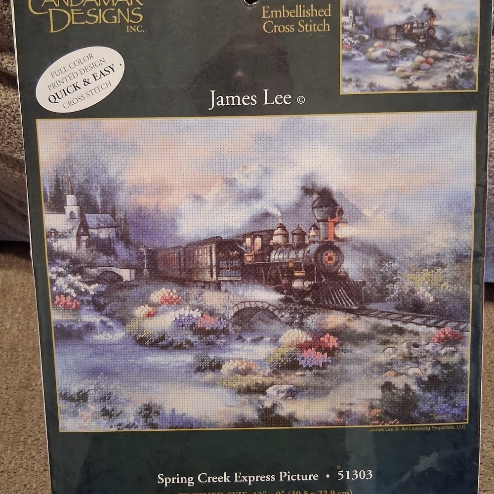 Candamar Designs James Lee Spring Creek Express Picture 51303 Cross Stitch Kit - Picture 7 of 8